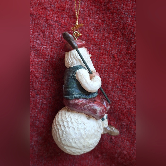 Festive Golf Santa and Elves Holiday Ornaments Set Christmas Sporty Vtg Glam - Picture 5 of 11